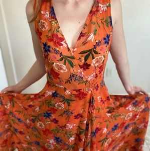 Calvin Klein Orange Floral Dress